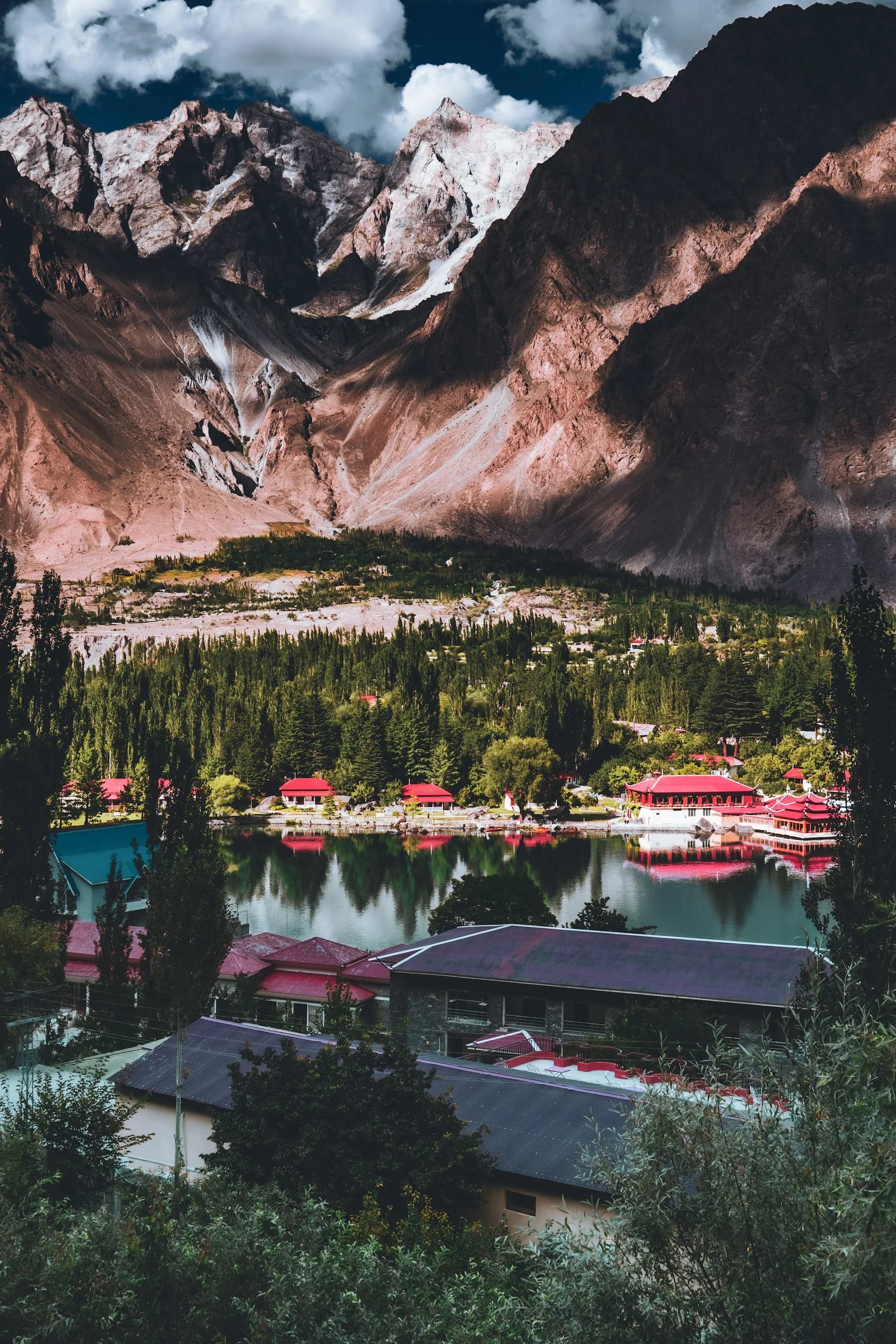 Shangrila Lake and the mountains above Skardu, Gilgit-Baltistan.